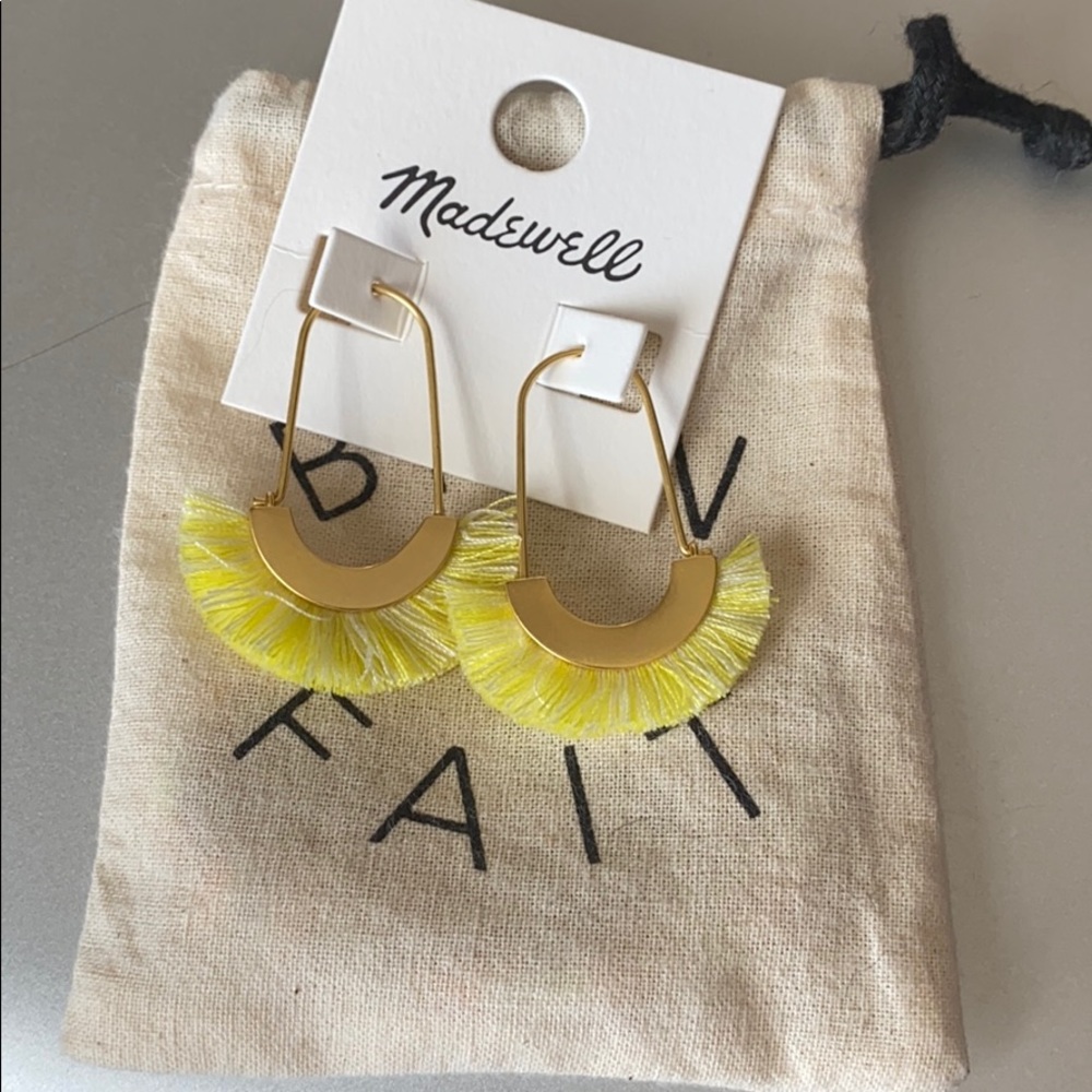Madewell Arc Wire Fringe Earrings NWT